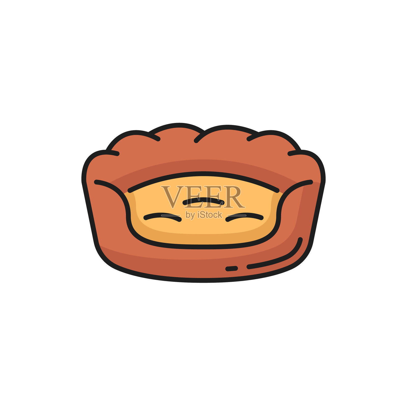 枕头垫床为宠物动物隔离睡眠设计元素图片