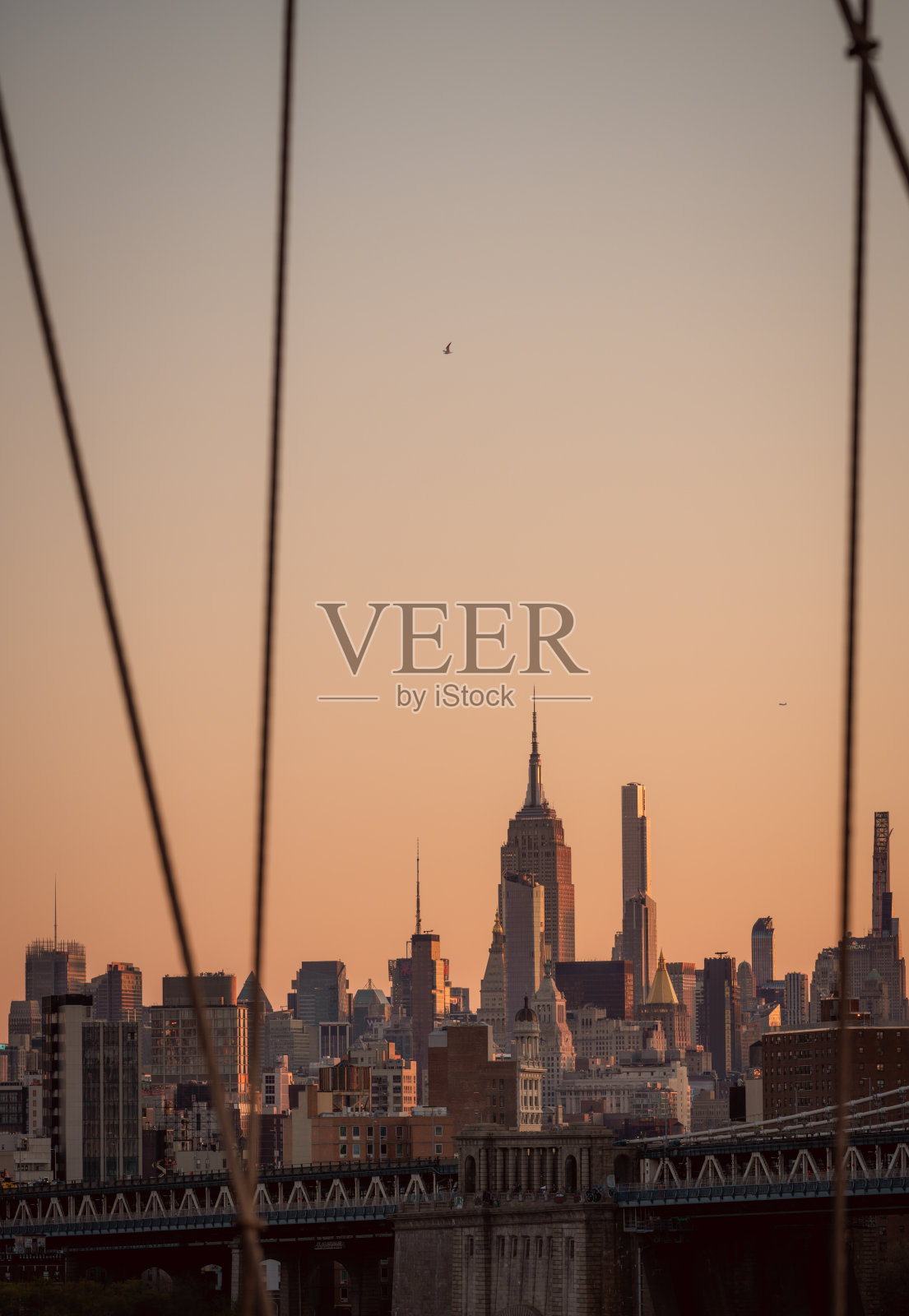 纽约曼哈顿观史诗般的天空建筑照片摄影图片