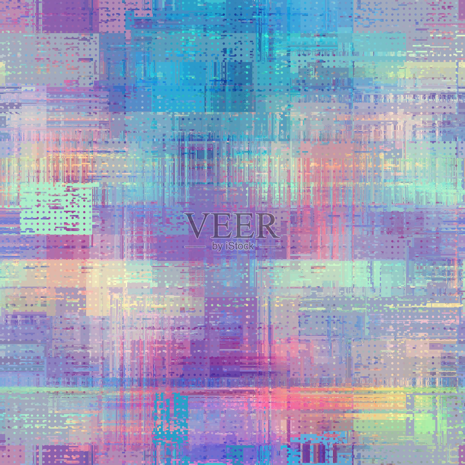 矢量图像与模拟垃圾数据混杂纹理。插画图片素材