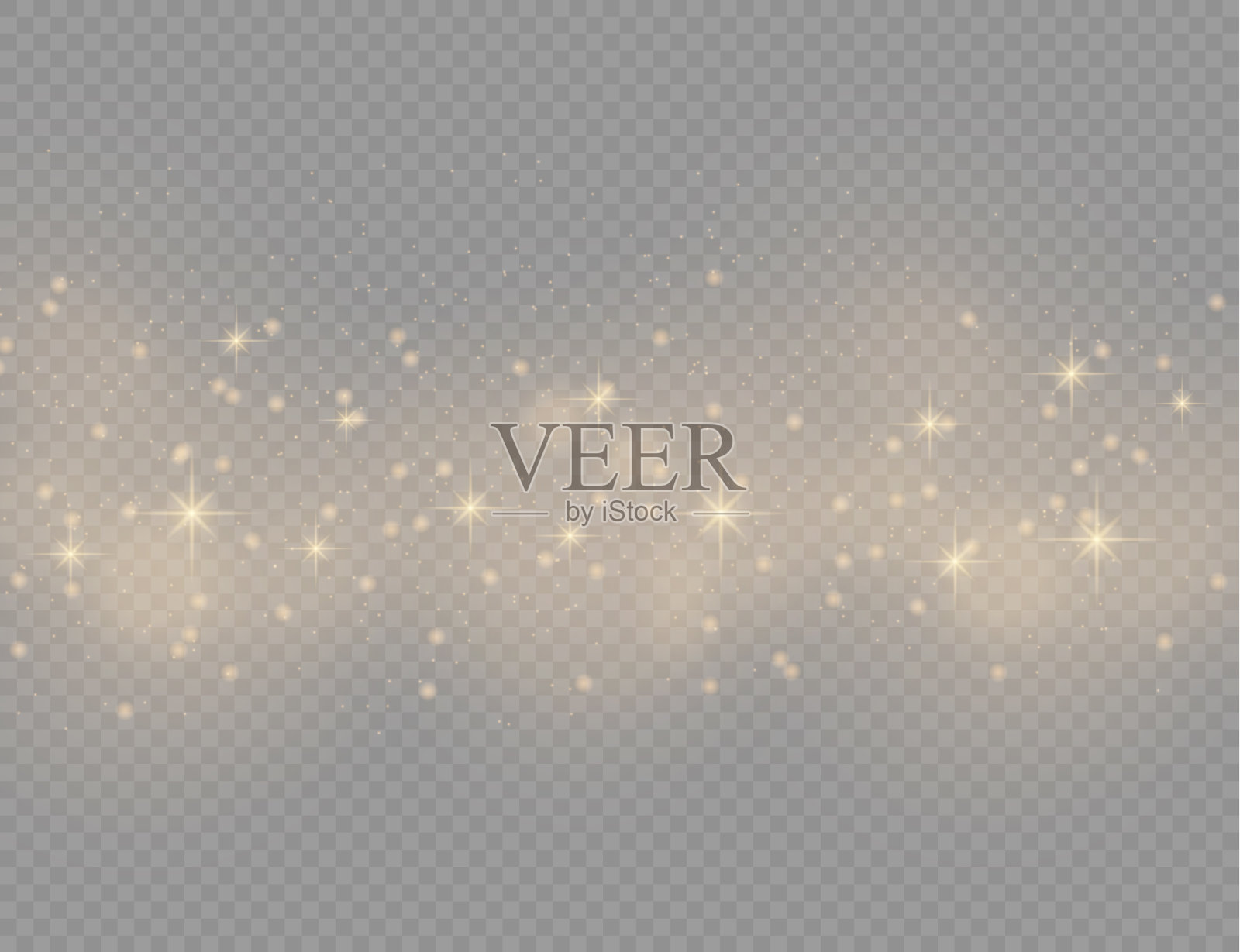 金光闪闪，魔术般的黄尘粒粒光插画图片素材