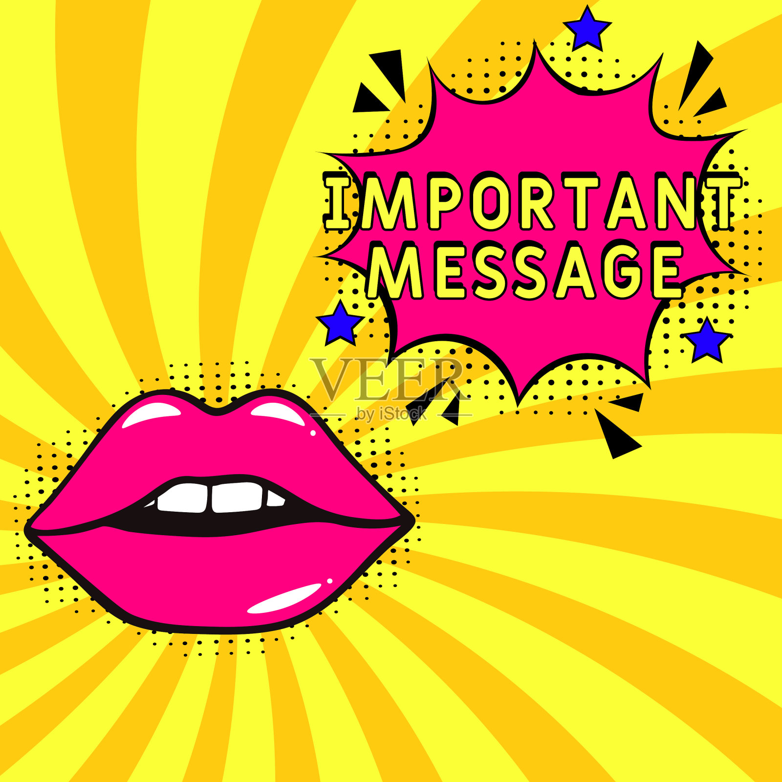 漫画书爆炸与文本重要信息插画图片素材