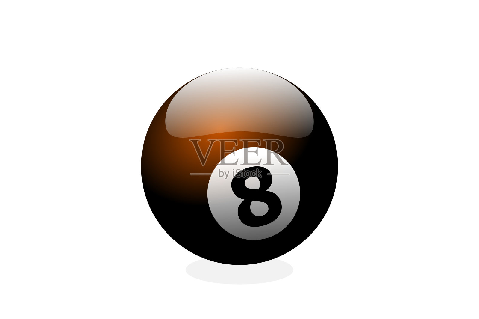 黑色八号台球插画图片素材