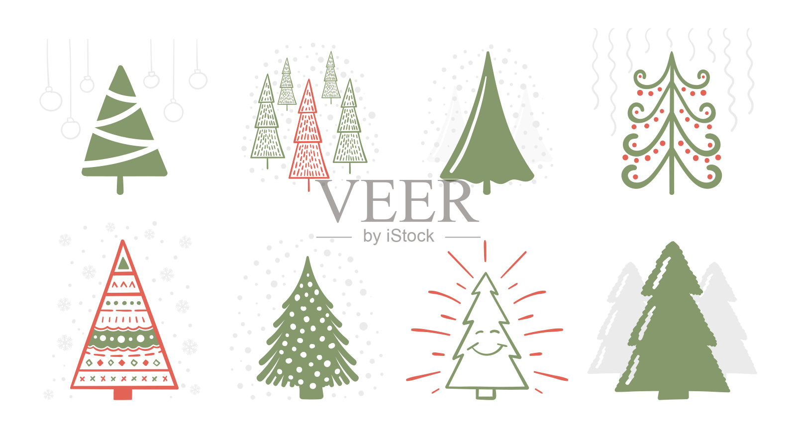 圣诞树插画图片素材