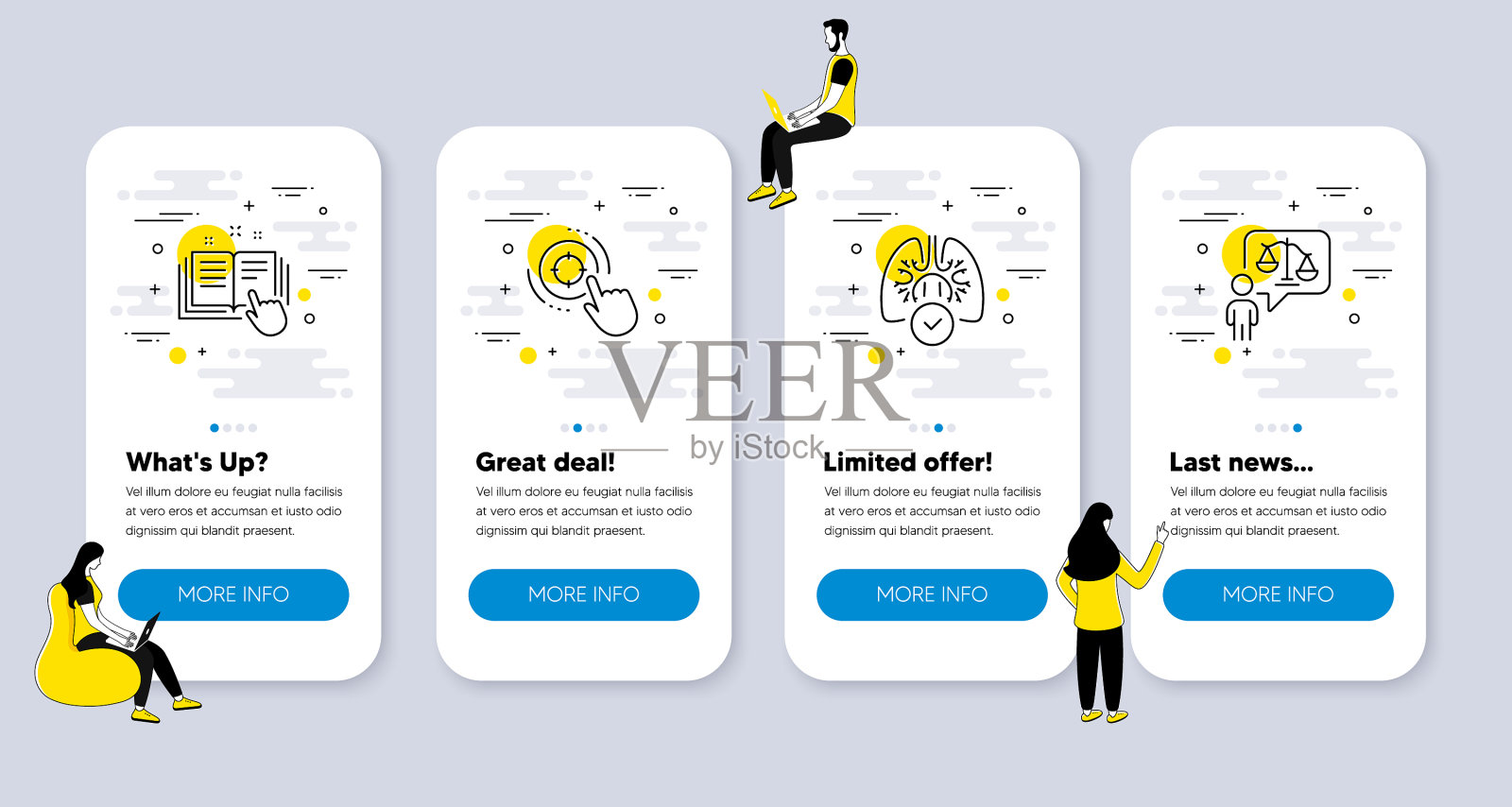 与技术相关的人员图标集图标素材