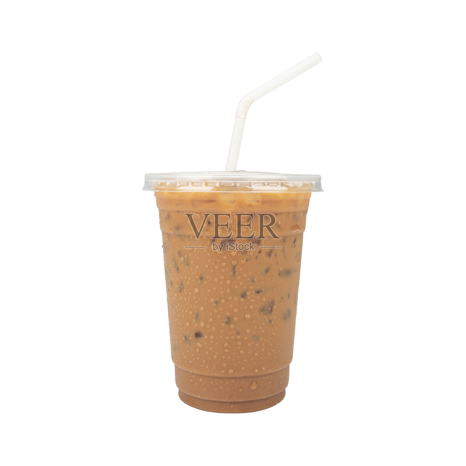 摩卡冰咖啡杯孤立的白色背景照片摄影图片