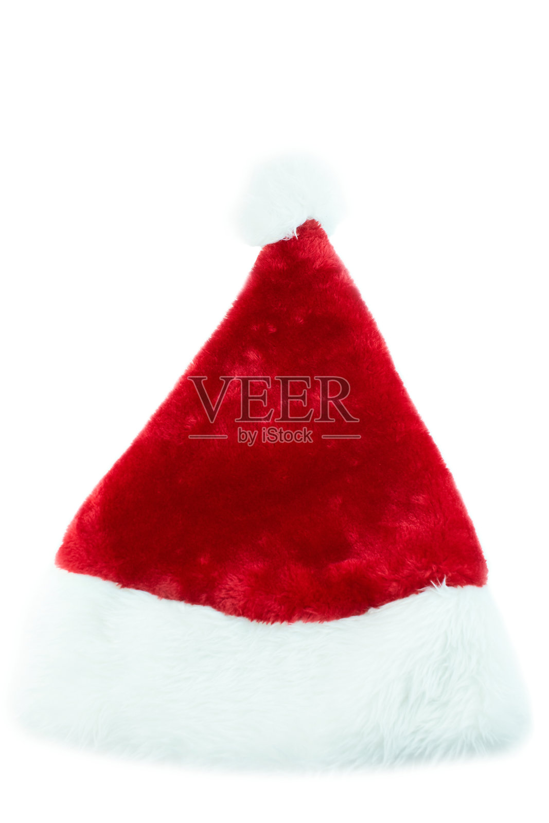 圣诞老人的红帽子孤立在白色的背景上照片摄影图片