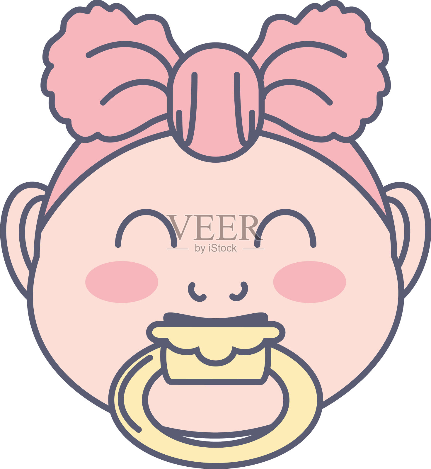 卡通娃娃脸设计元素图片