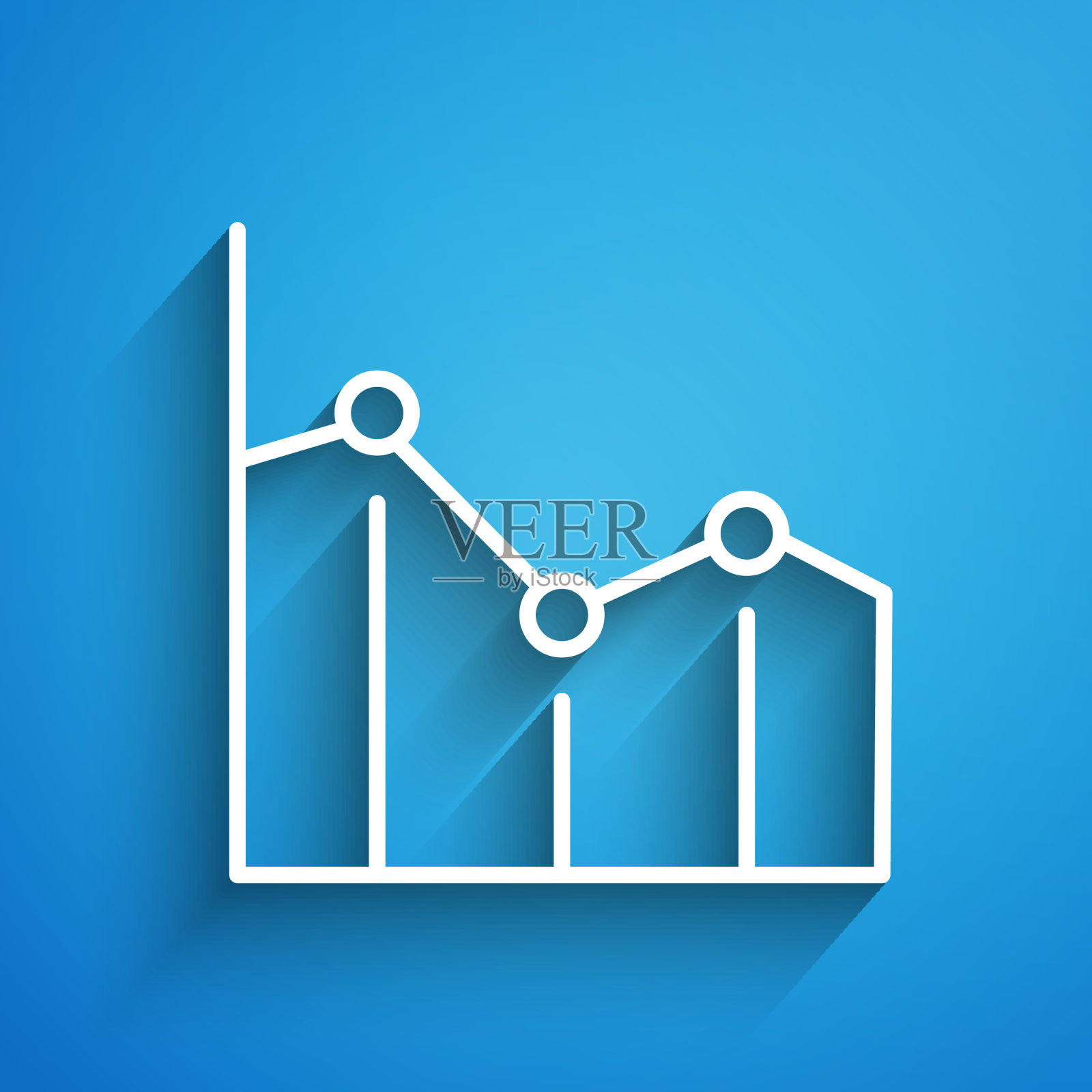 白线饼图信息图图标隔离上插画图片素材