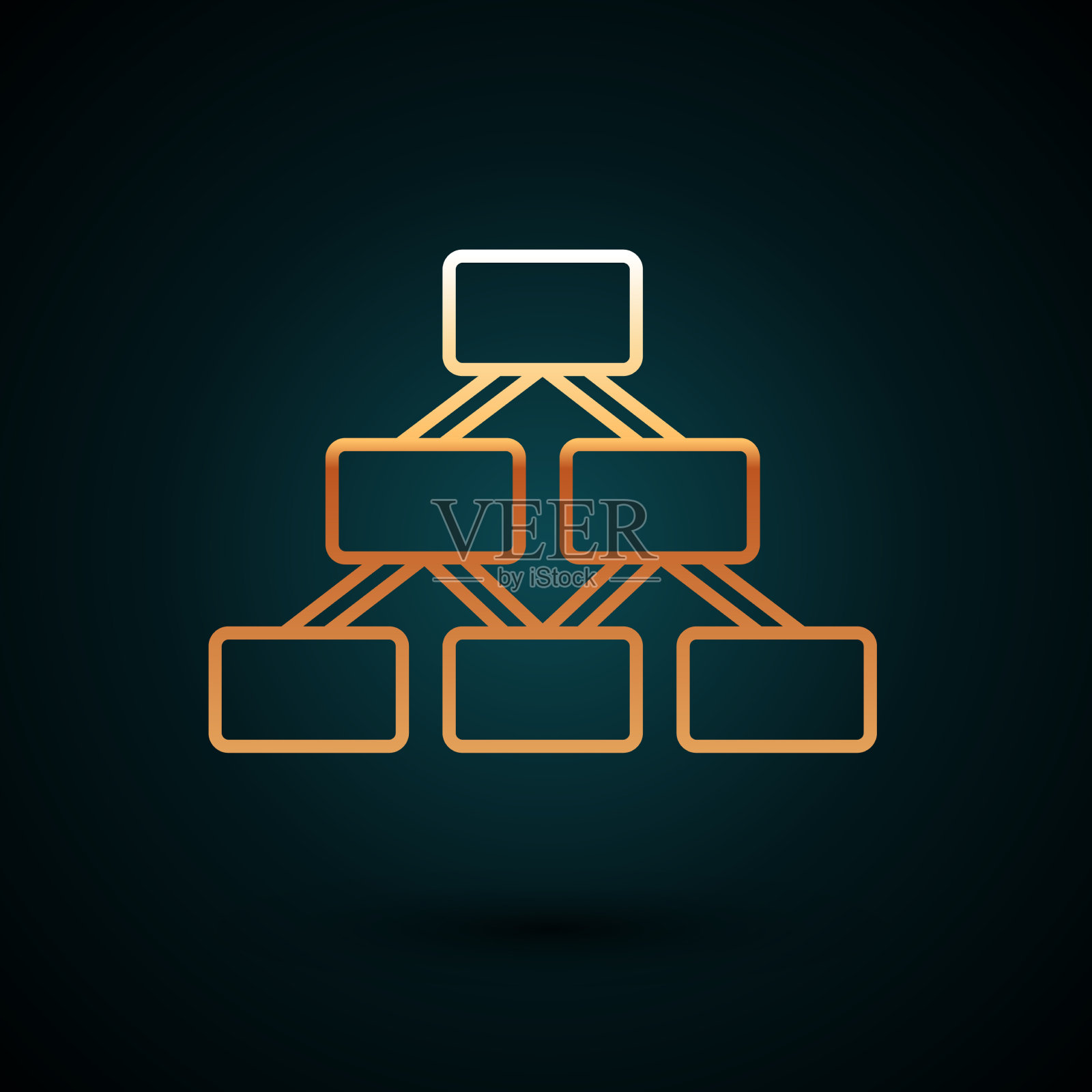 金线业务层次组织结构图插画图片素材