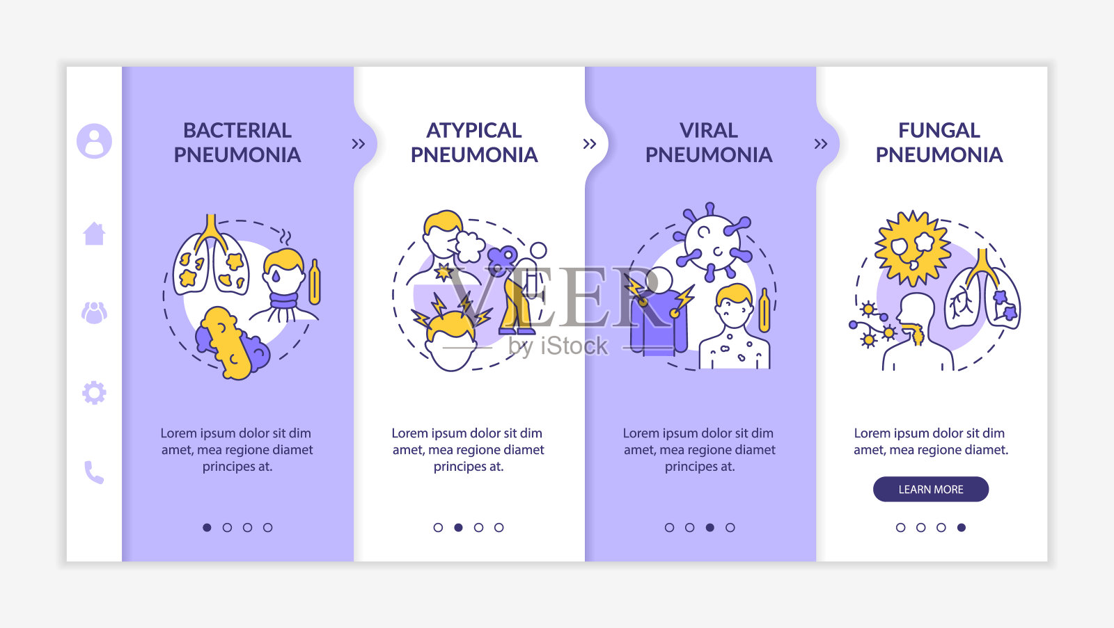 呼吸道炎症类型登船载体模板插画图片素材