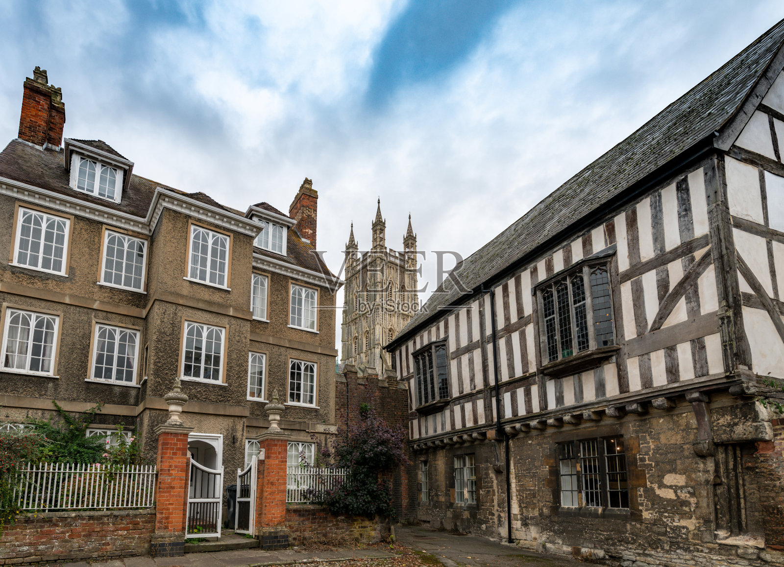 格洛斯特大教堂的历史建筑照片摄影图片