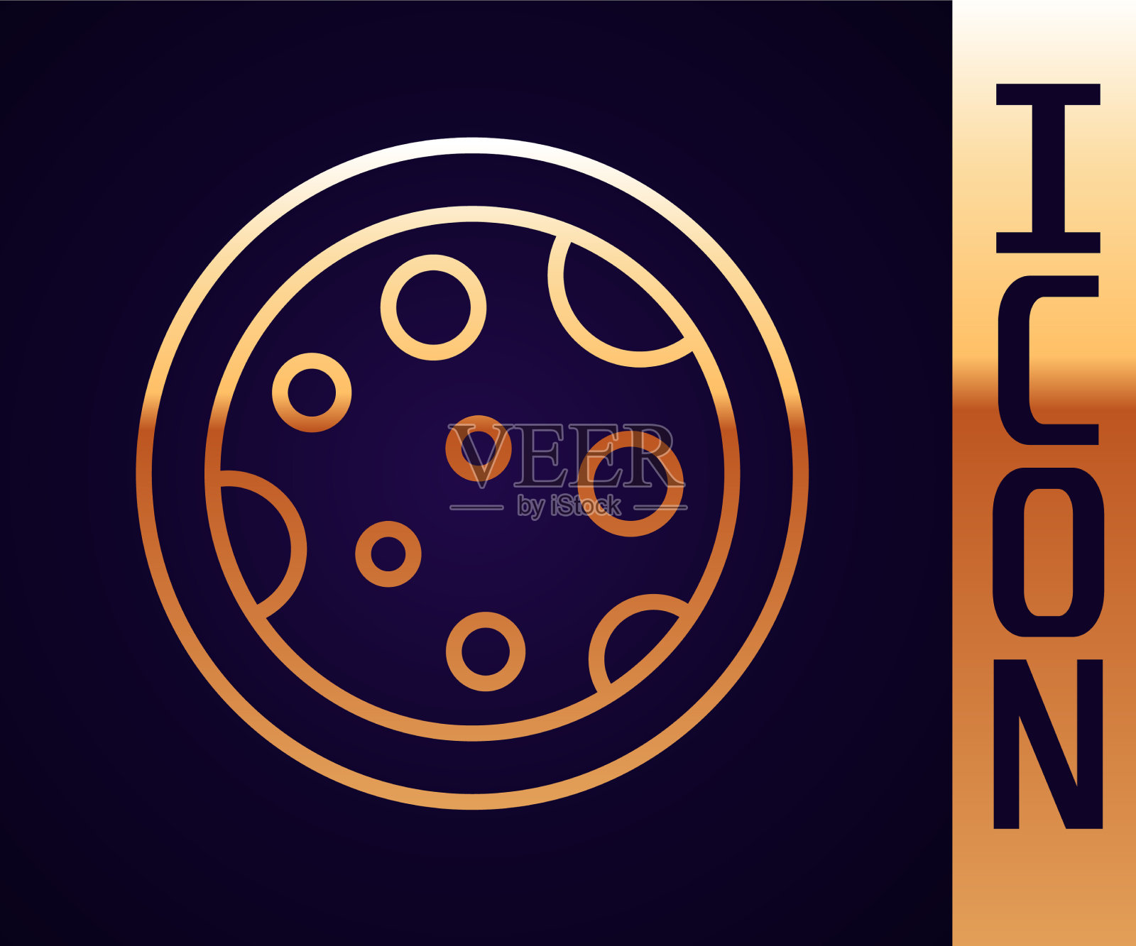 金线培养皿用细菌图标分离插画图片素材