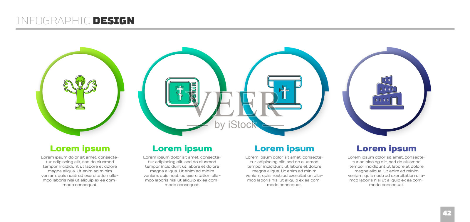 网上设天使教会牧师传道旗图标素材