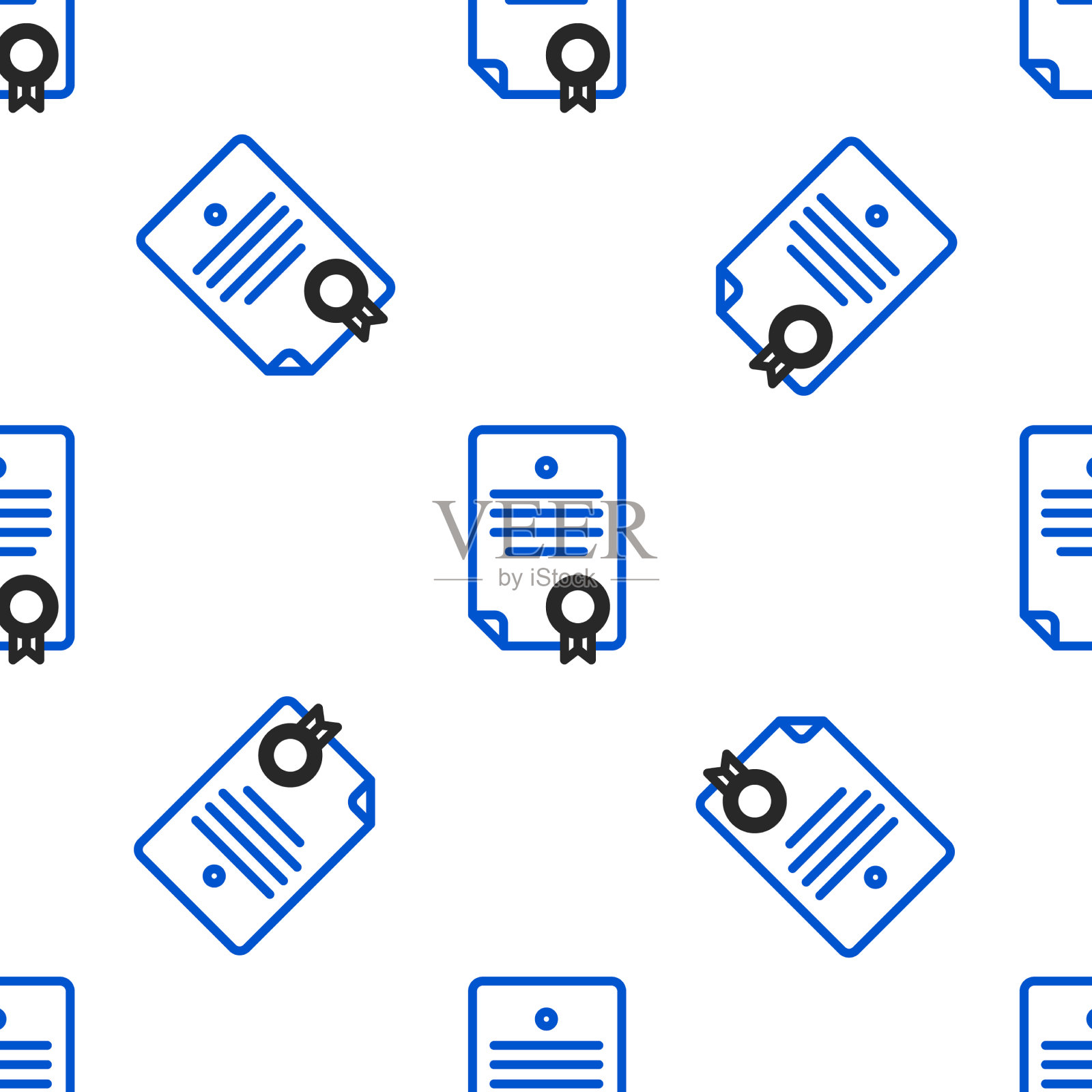 行证书模板图标隔离无缝插画图片素材