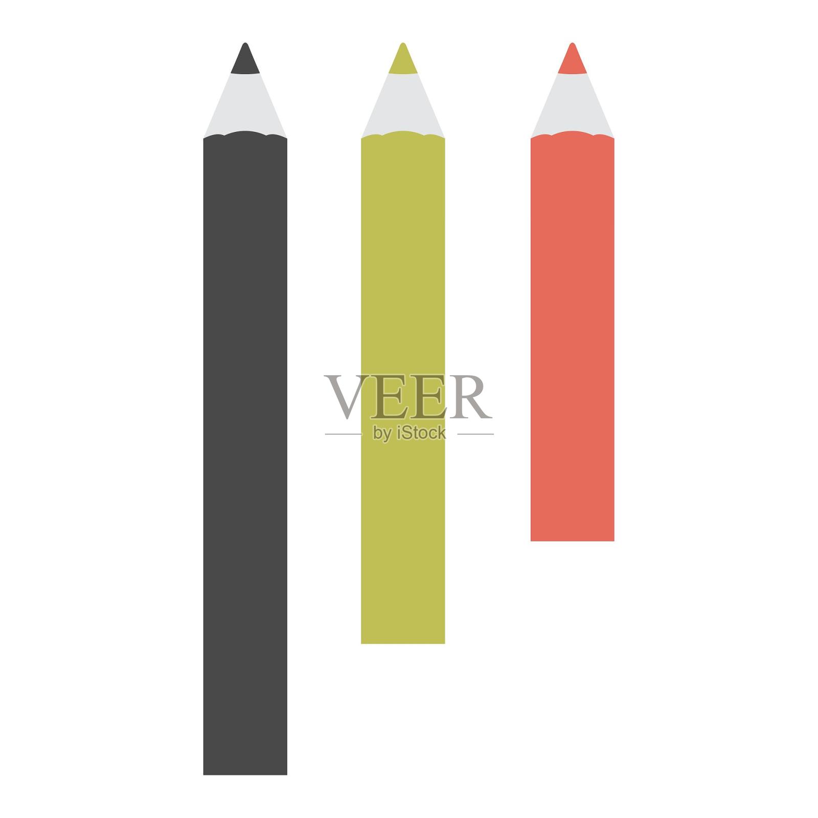 手绘笔铅笔商务数据分析设计元素图片