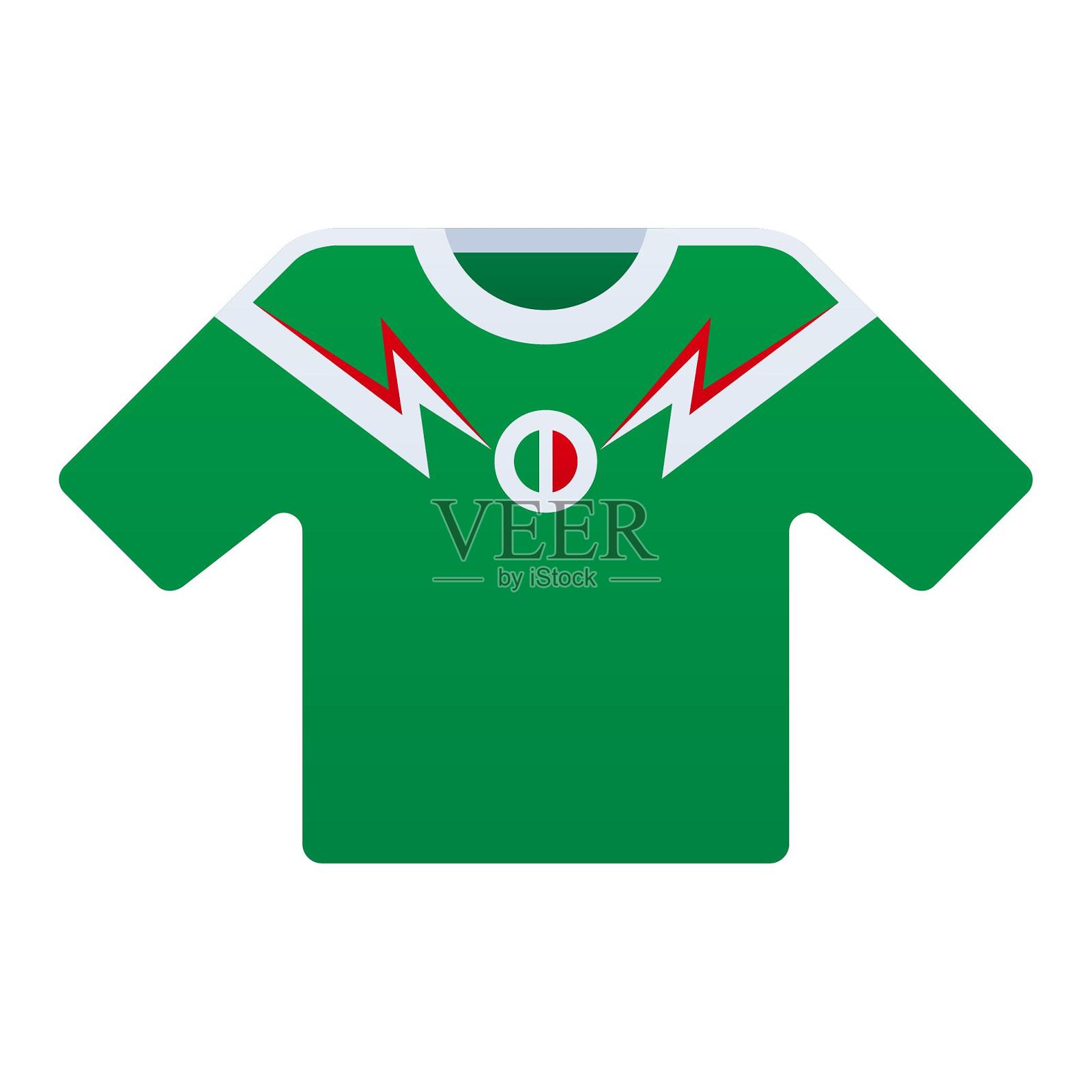 手绘足球墨西哥队球衣球服上衣卡通设计元素图片