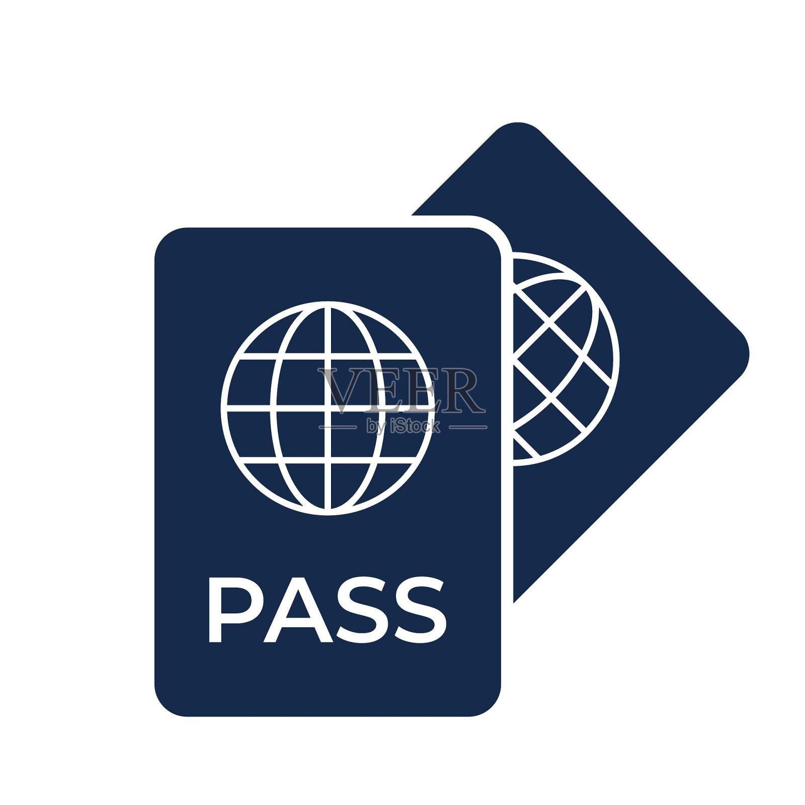 icon护照通行证身份证图标设计元素图片