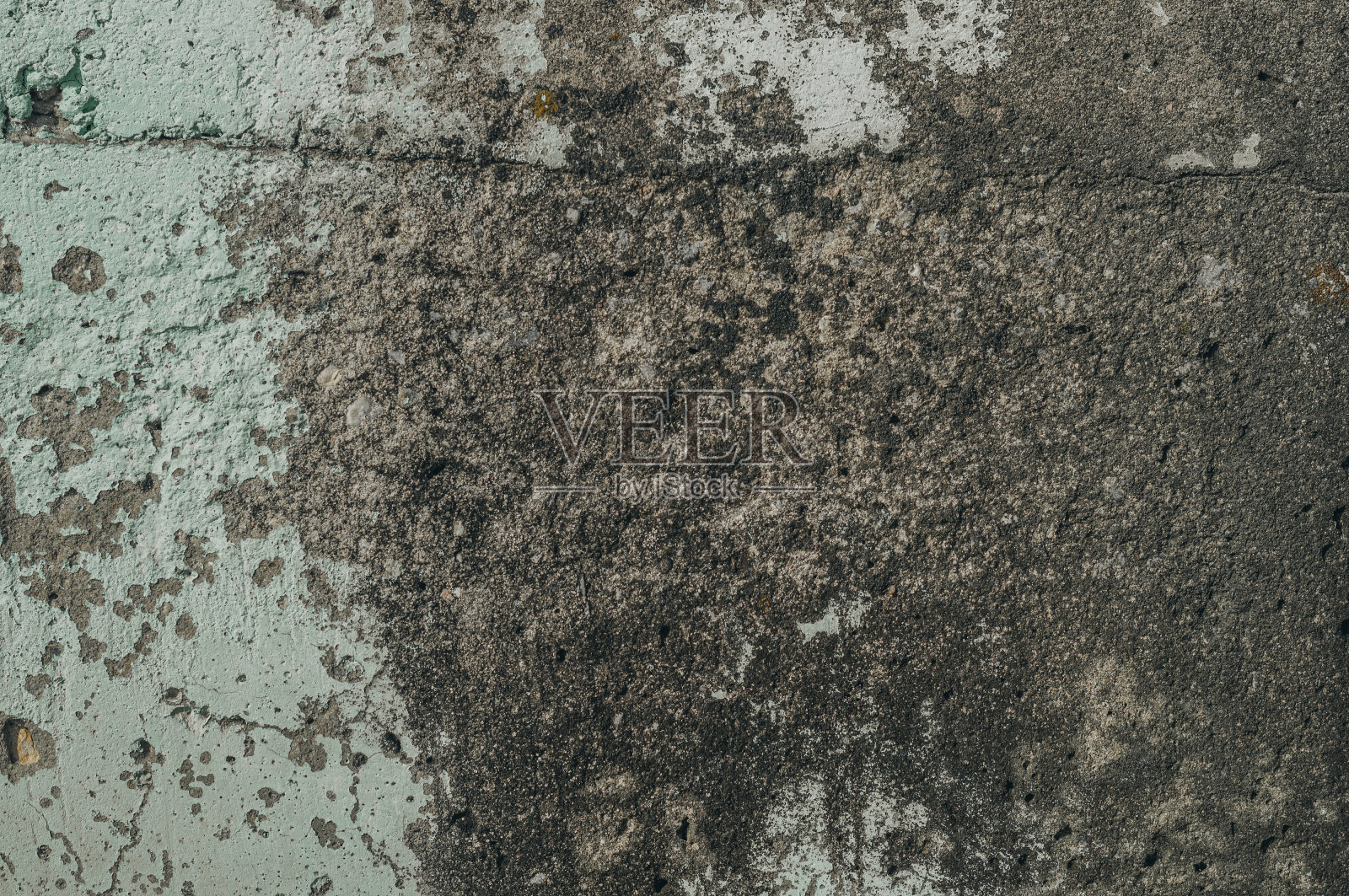 海堤墙的纹理。受高湿混凝土墙影响。混凝土表面有真菌和霉菌。照片摄影图片