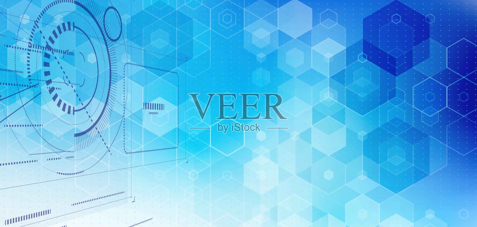 渐变科技风背景插画图片素材