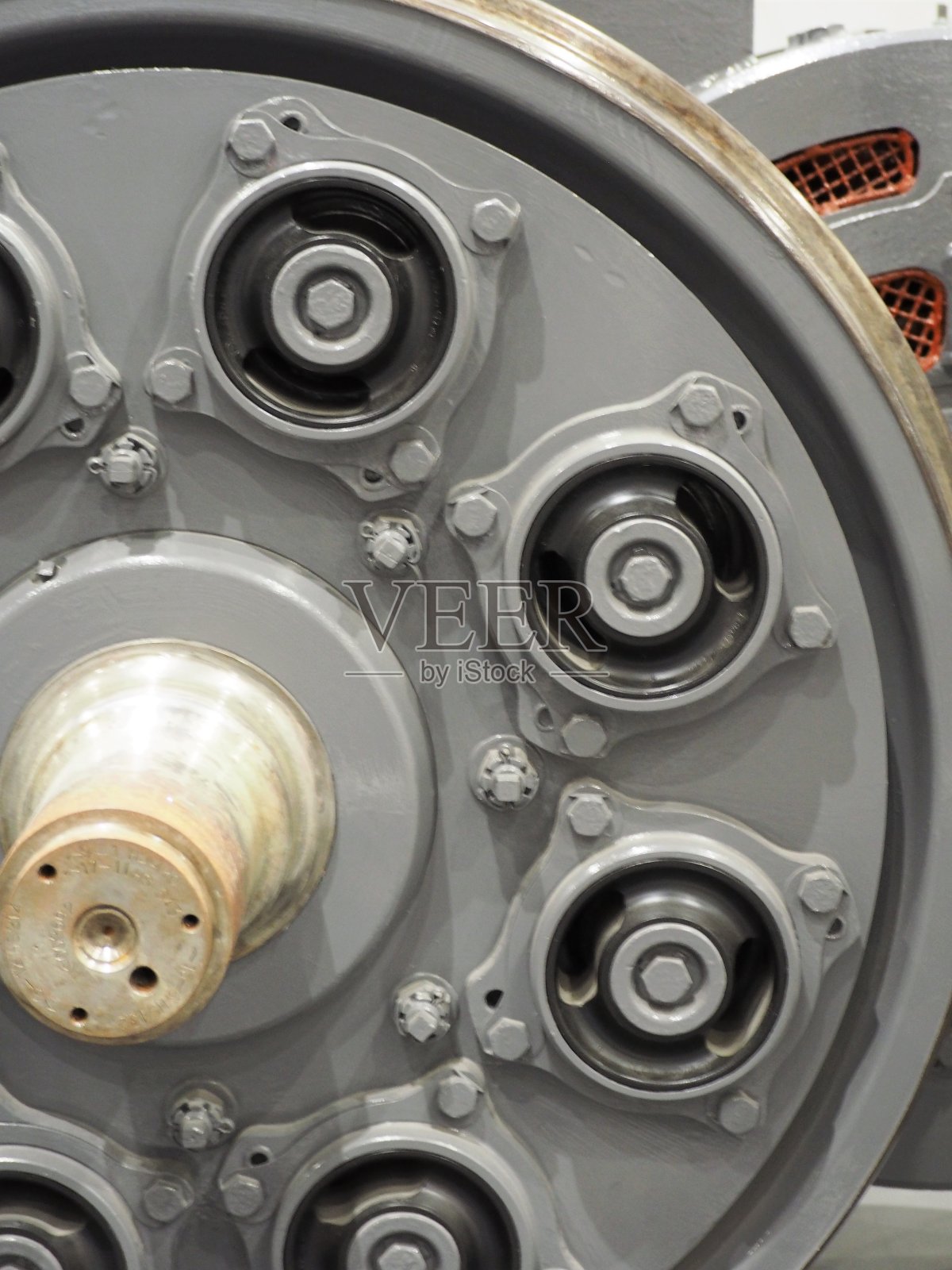 机器齿轮的特写视图照片摄影图片