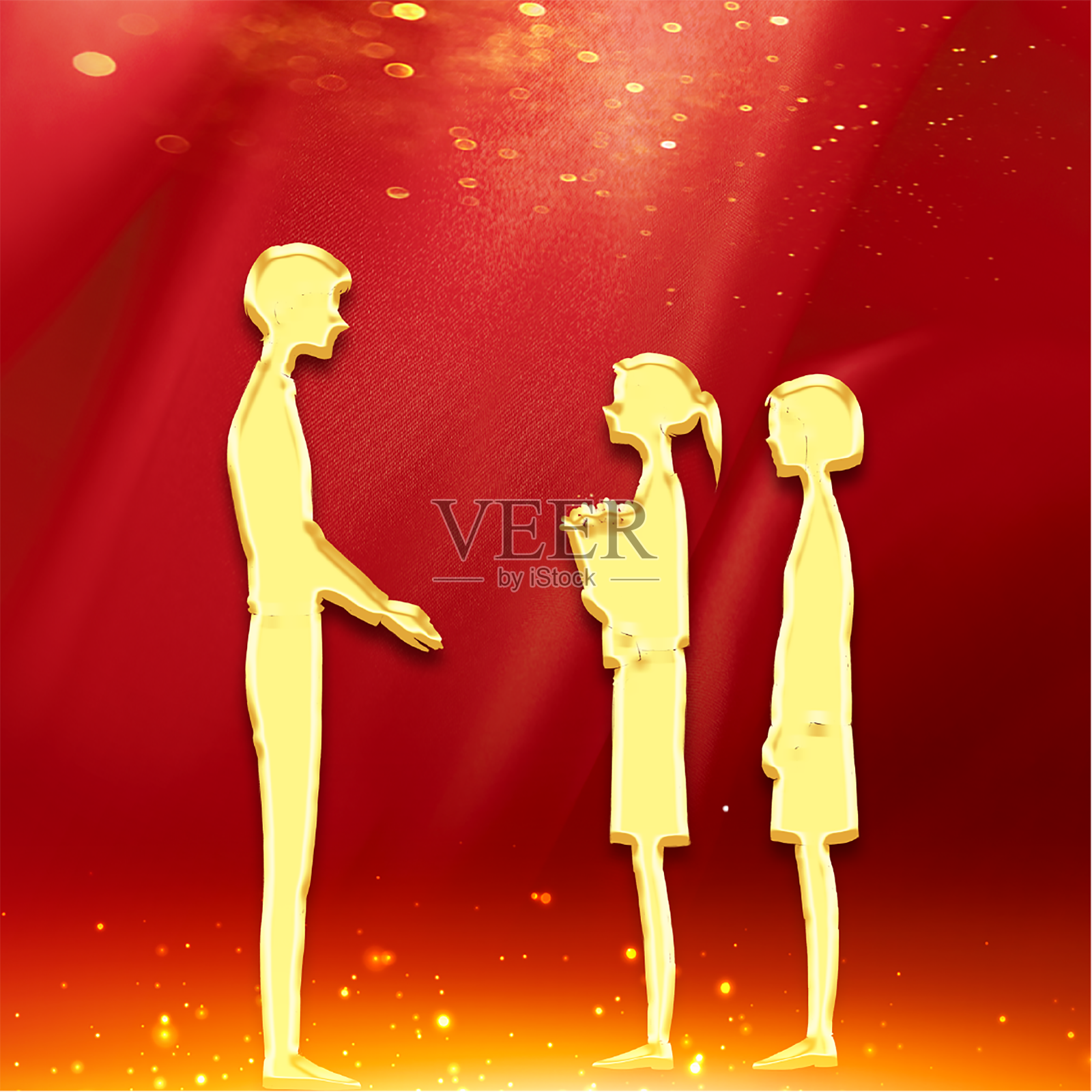 教师节人物剪影设计元素图片