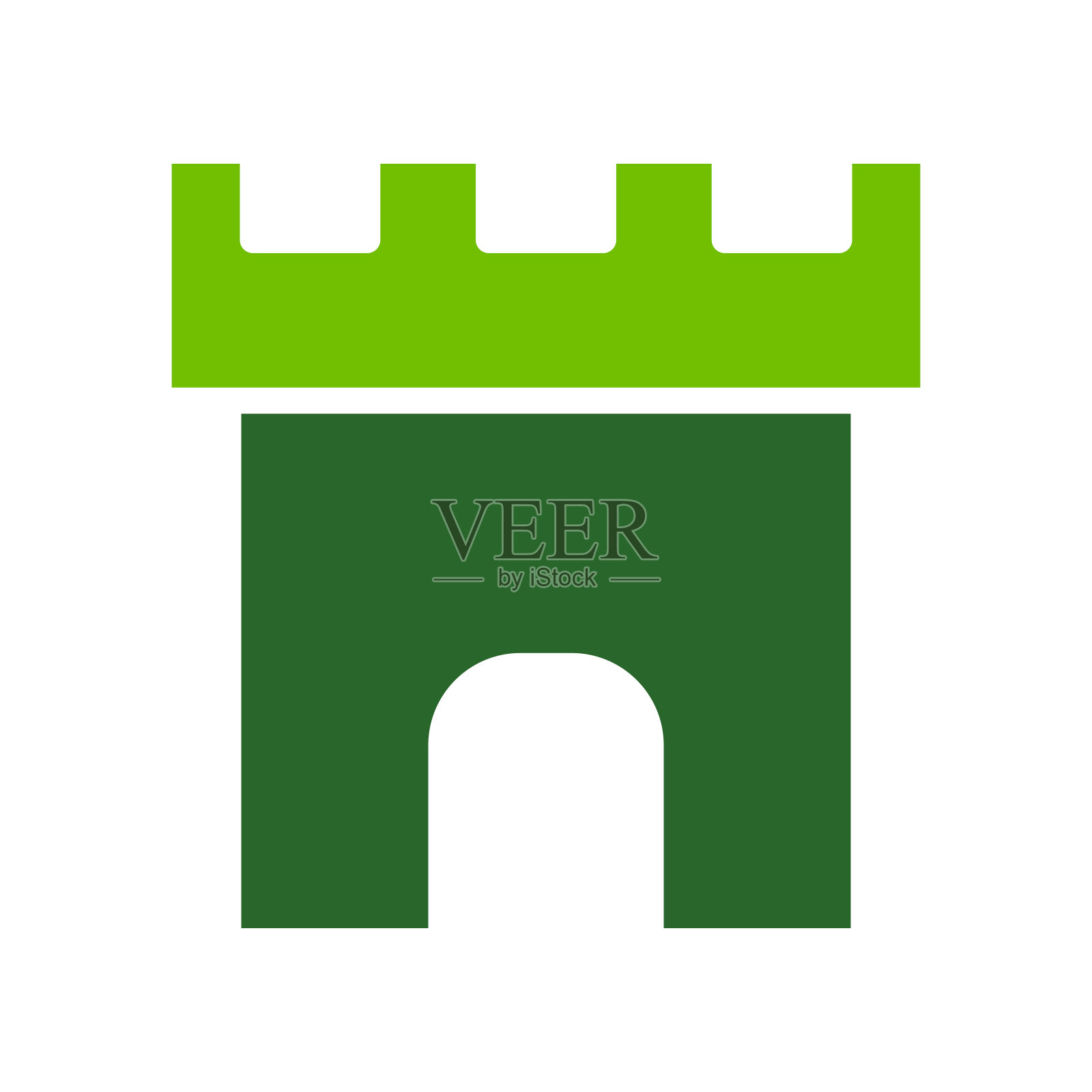 城堡图标矢量设计模板插画图片素材