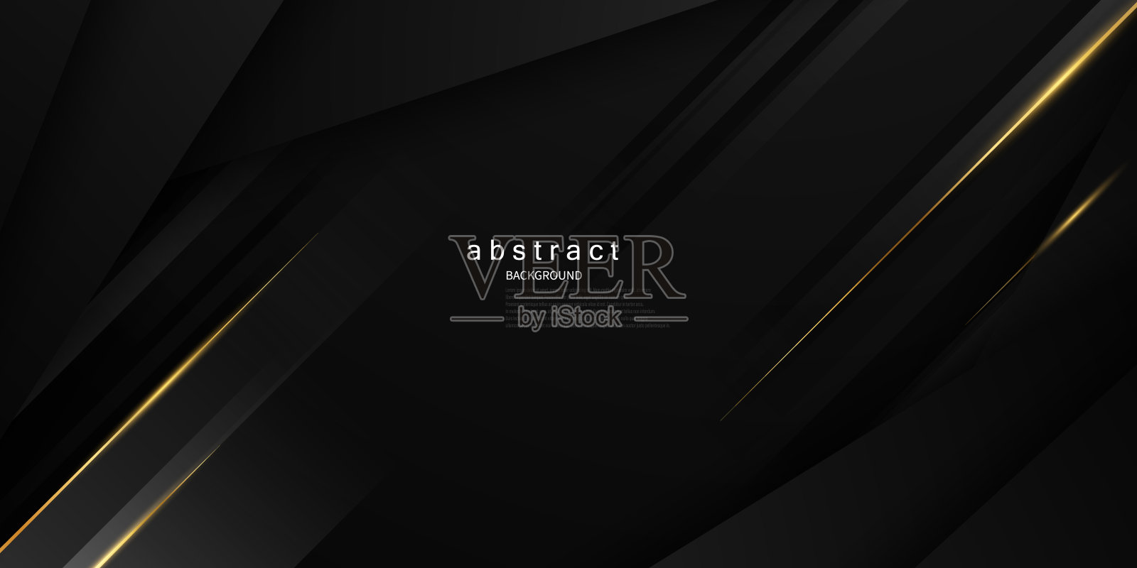 美丽的金色黑色海报在抽象的背景与VIP高级动态。插画图片素材