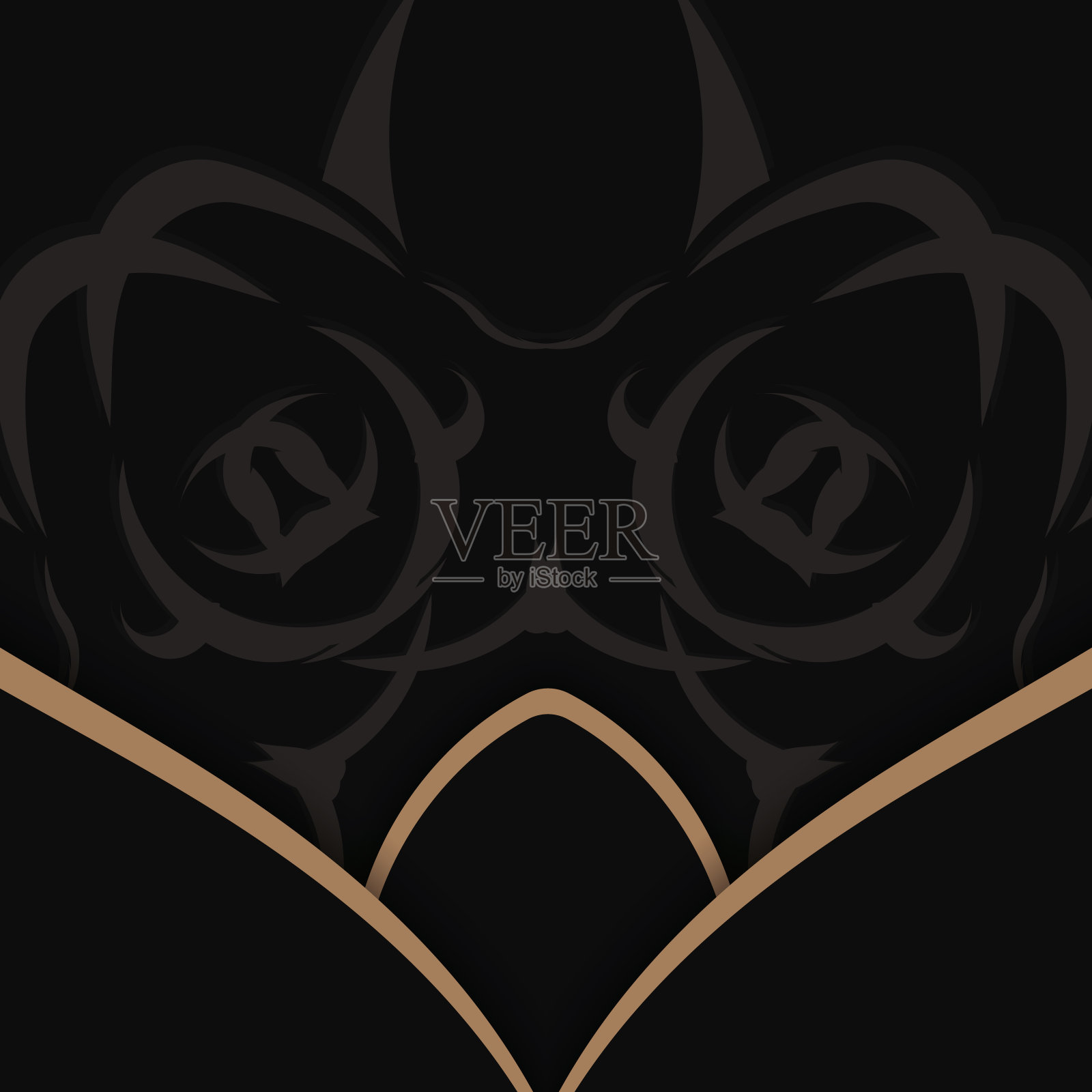 小册子在黑色与古老的棕色图案准备印刷。插画图片素材