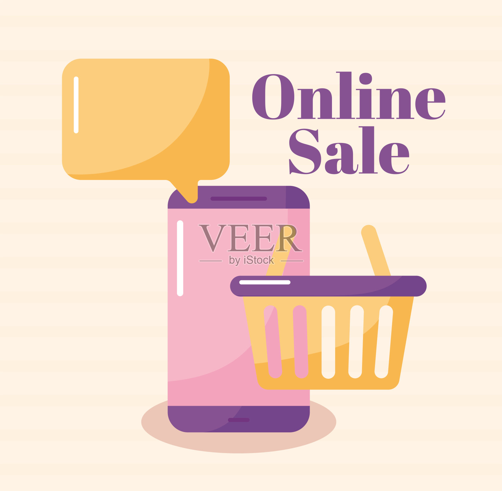 在线销售卡插画图片素材