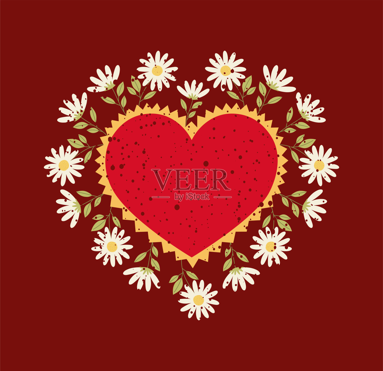 漂亮的心卡插画图片素材