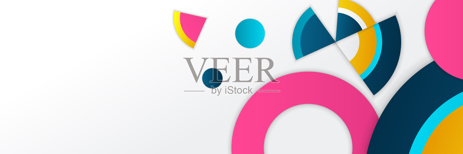 梯度几何图案背景纹理的海报封面设计。最小颜色抽象梯度横幅模板。现代矢量波形为宽横幅。插画图片素材