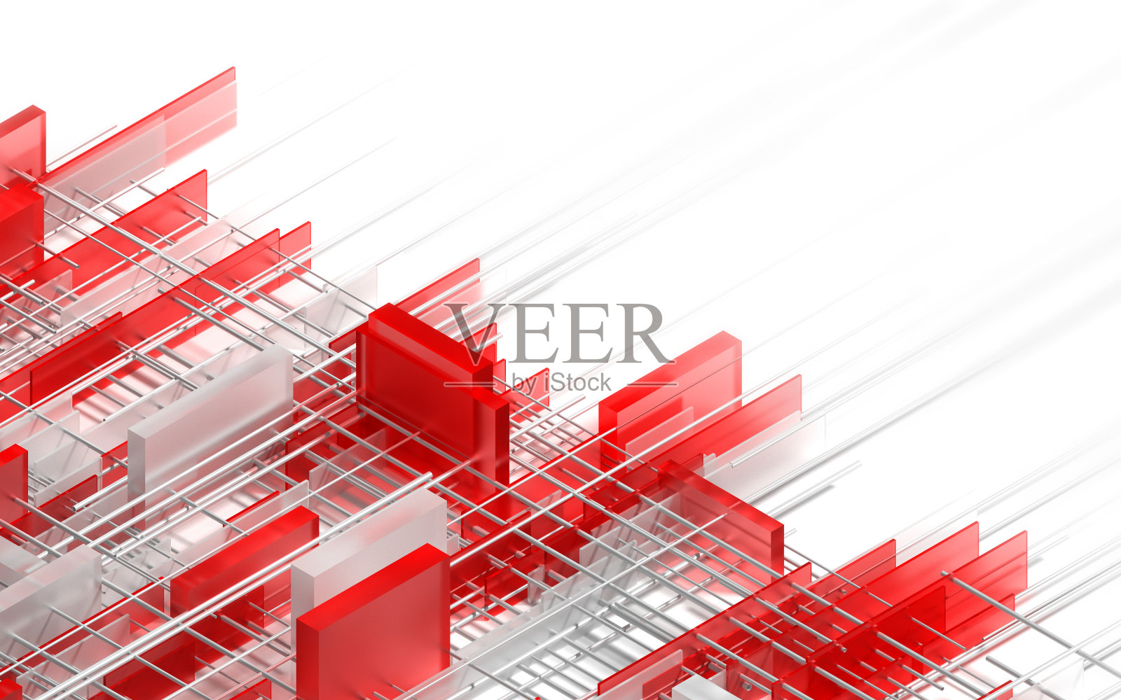 抽象的背景与红色，透明的形状和复制空间照片摄影图片