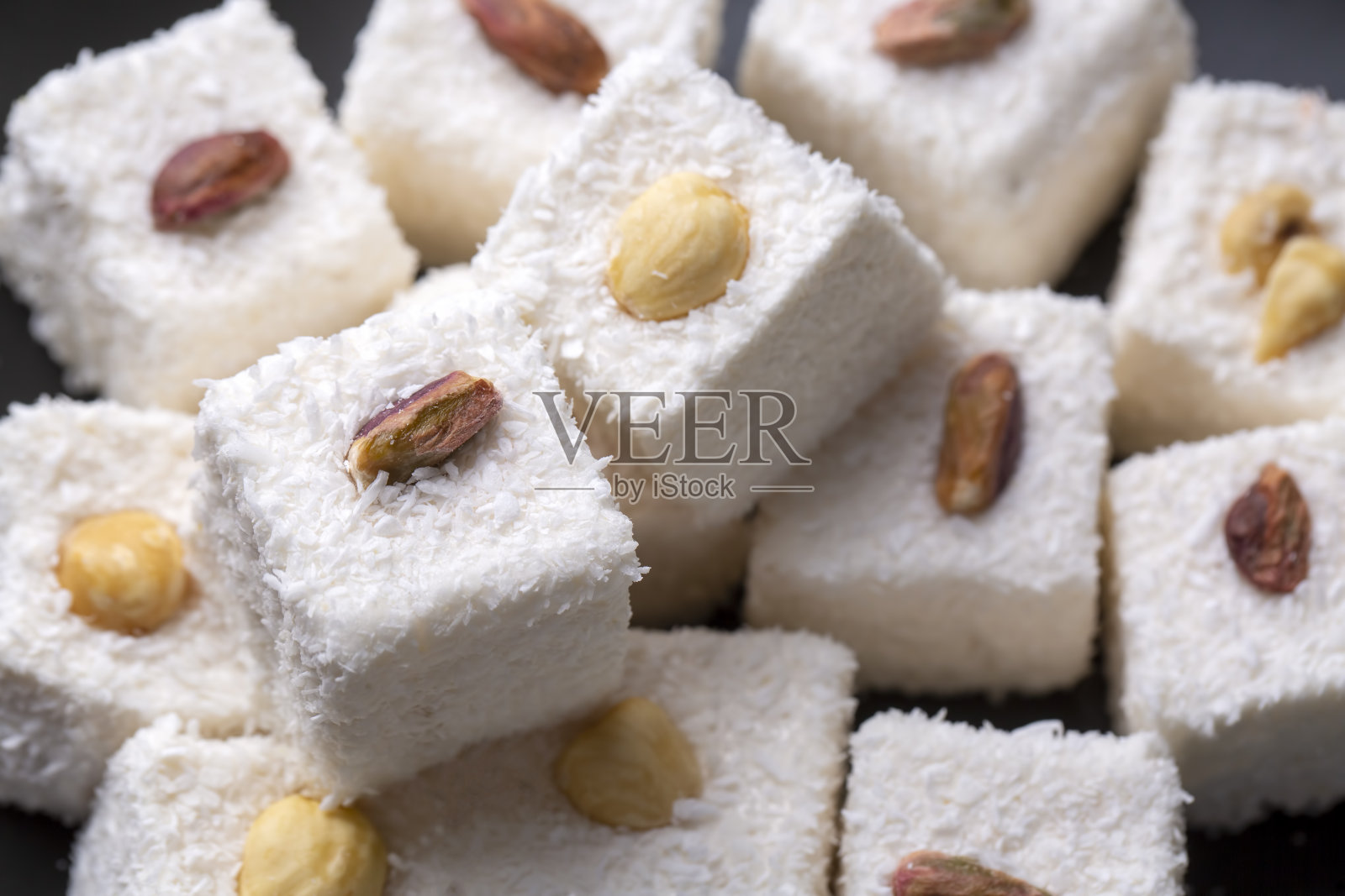 传统的土耳其软糖;苏丹的喜悦(土耳其名字;苏丹lokumu)照片摄影图片