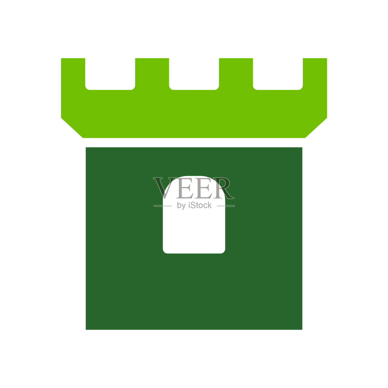 城堡图标矢量设计模板插画图片素材