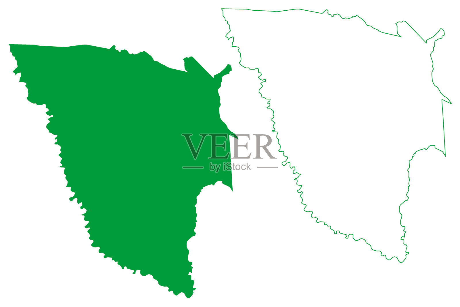 伊图阿苏市(巴伊亚州，巴西市，巴西联邦共和国)地图矢量插图，涂鸦草图伊图阿苏地图插画图片素材