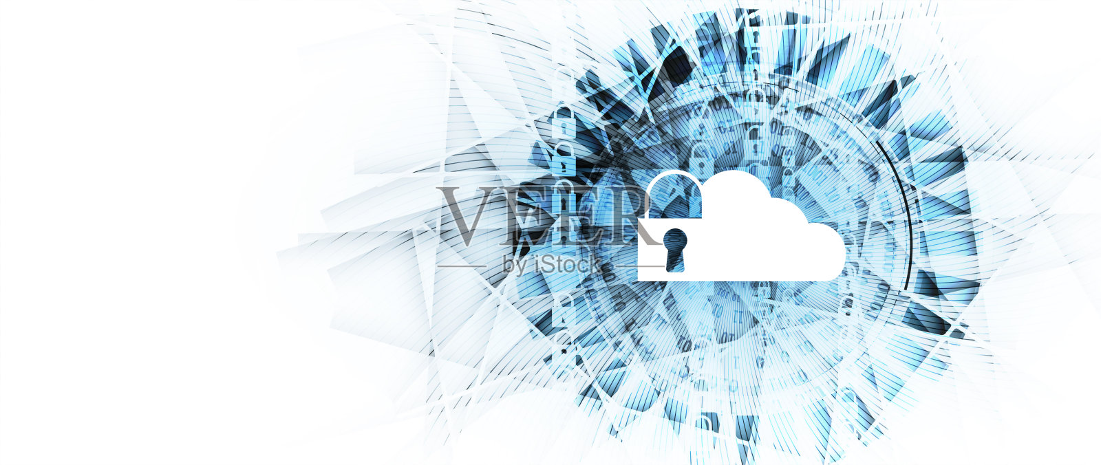 云技术。综合数字web概念背景插画图片素材
