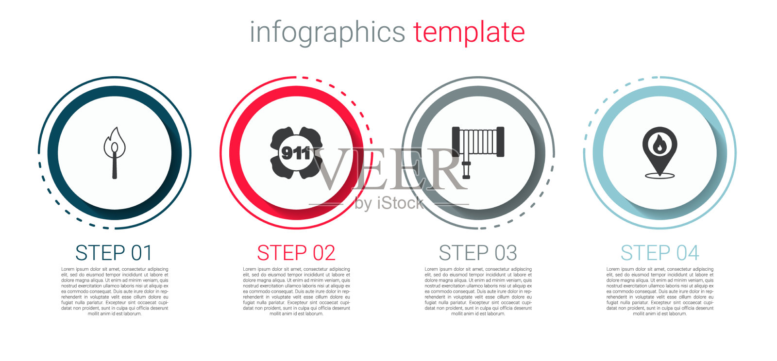 点燃火柴，紧急呼叫911插画图片素材
