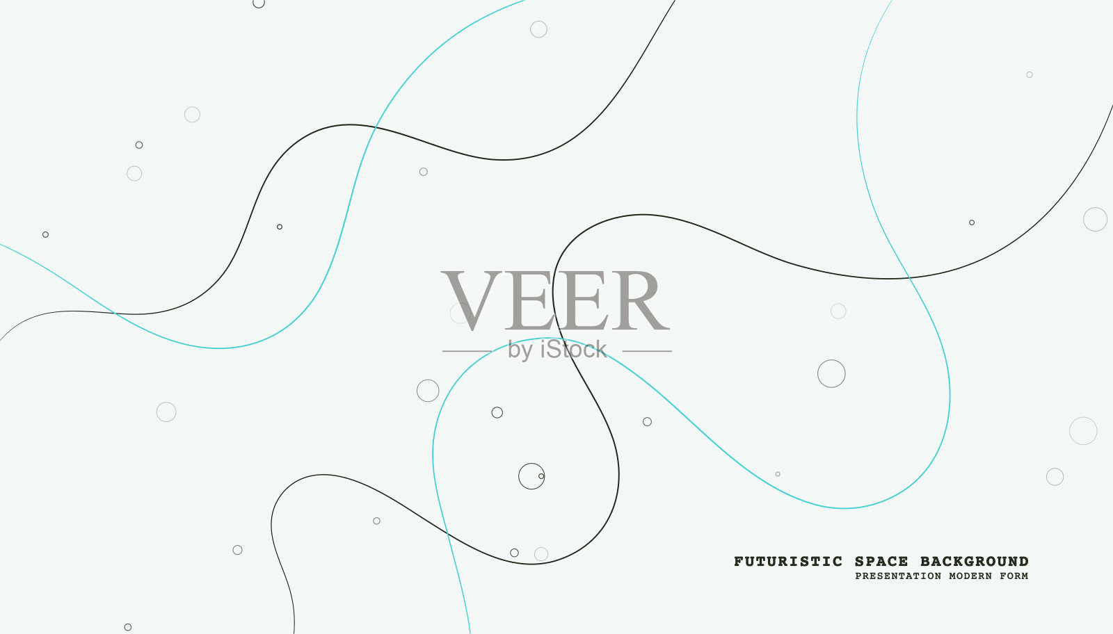 抽象的线性波插画图片素材