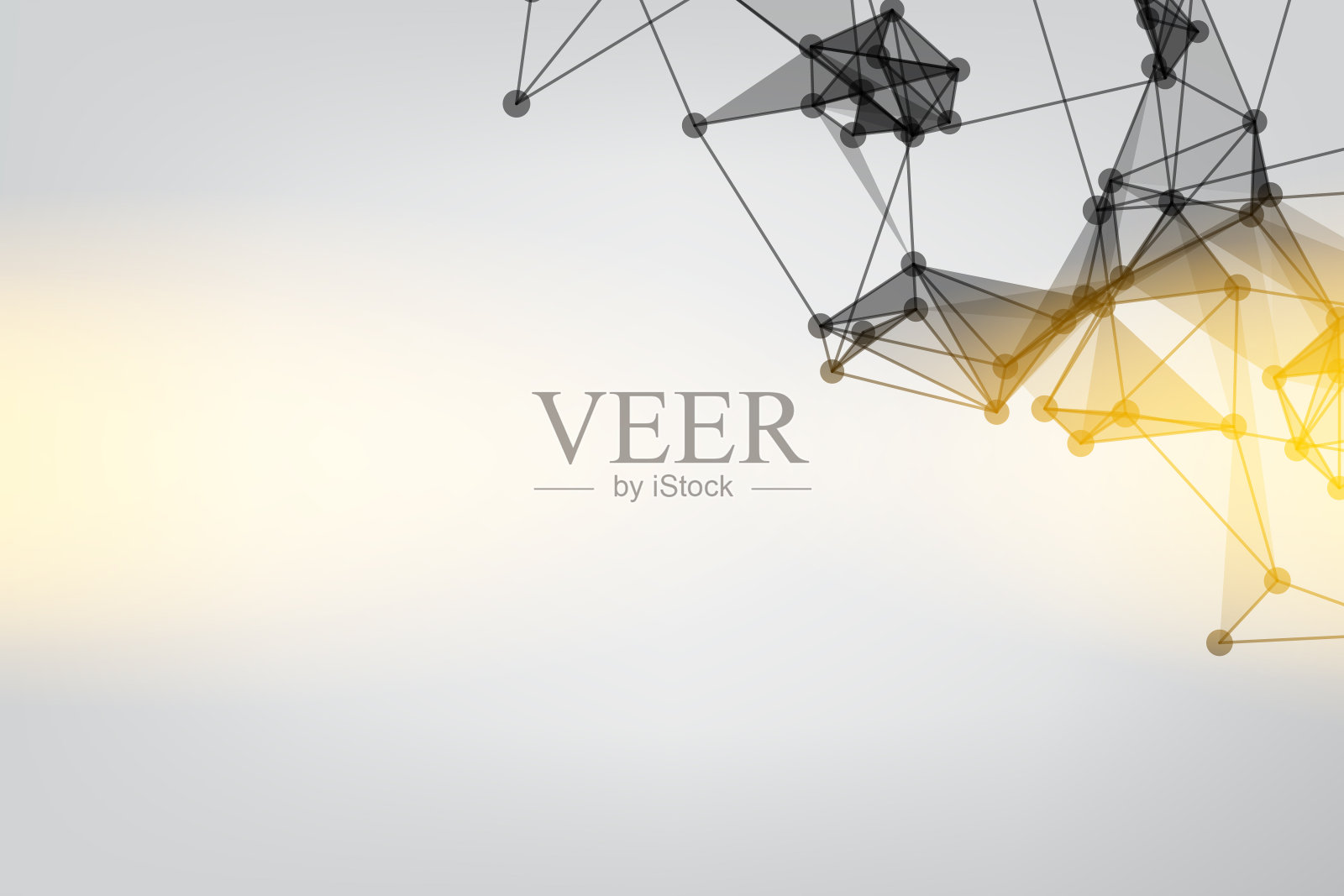 矢量横幅设计，全球网络连接。几何连接。背景:点线连接技术。插画图片素材