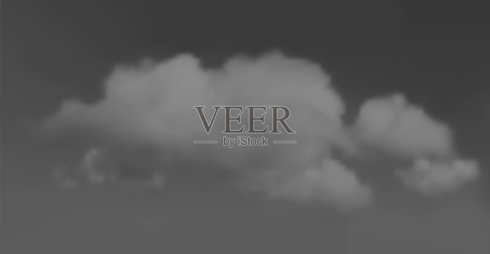 在灰色背景上真实的矢量透明云插图插画图片素材