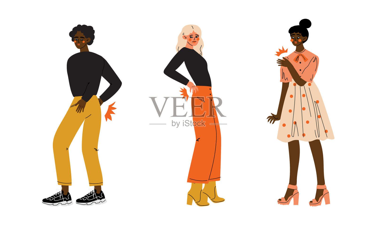 人们的性格饱受背部和背部疼痛的折磨设计元素图片