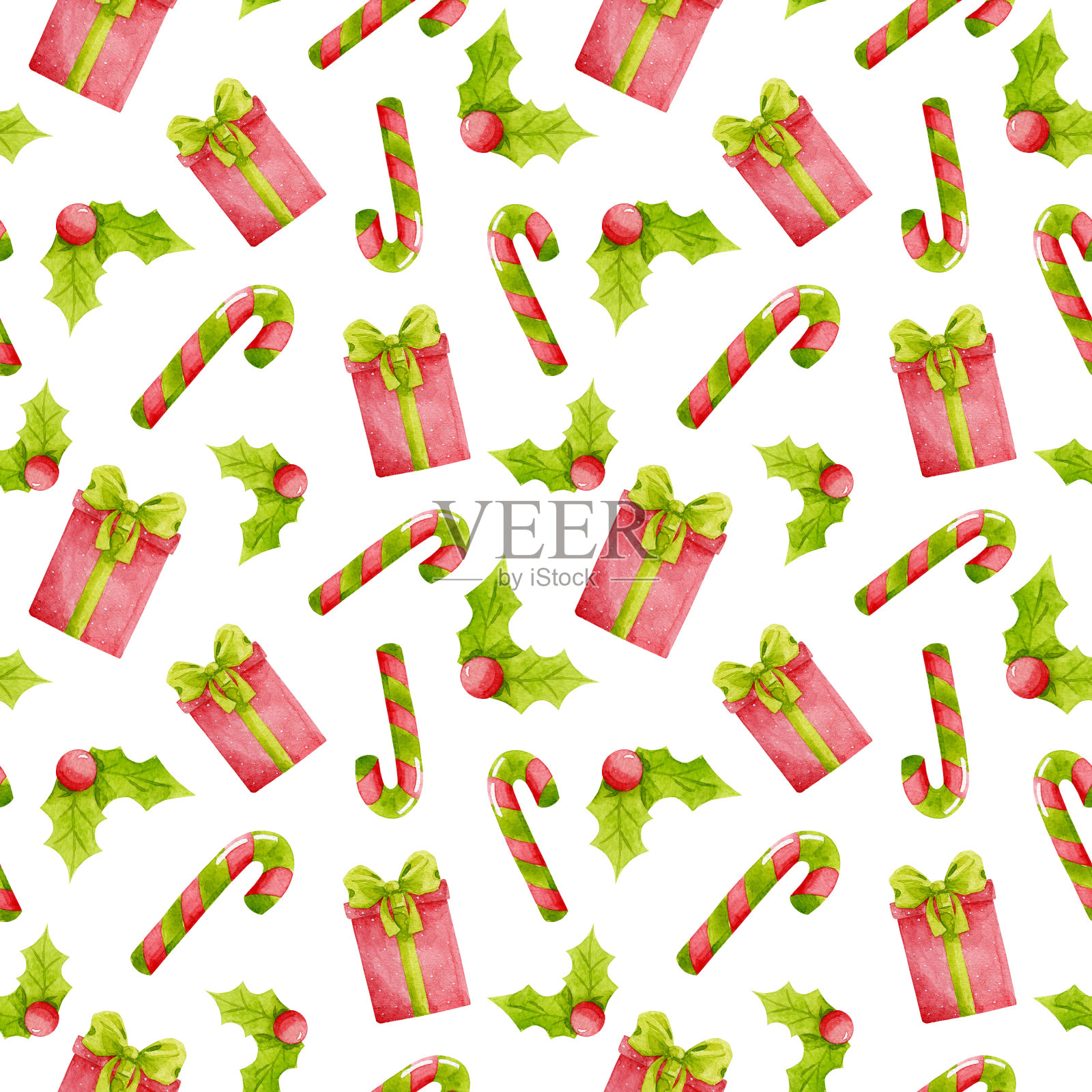 白色的圣诞礼物插画图片素材