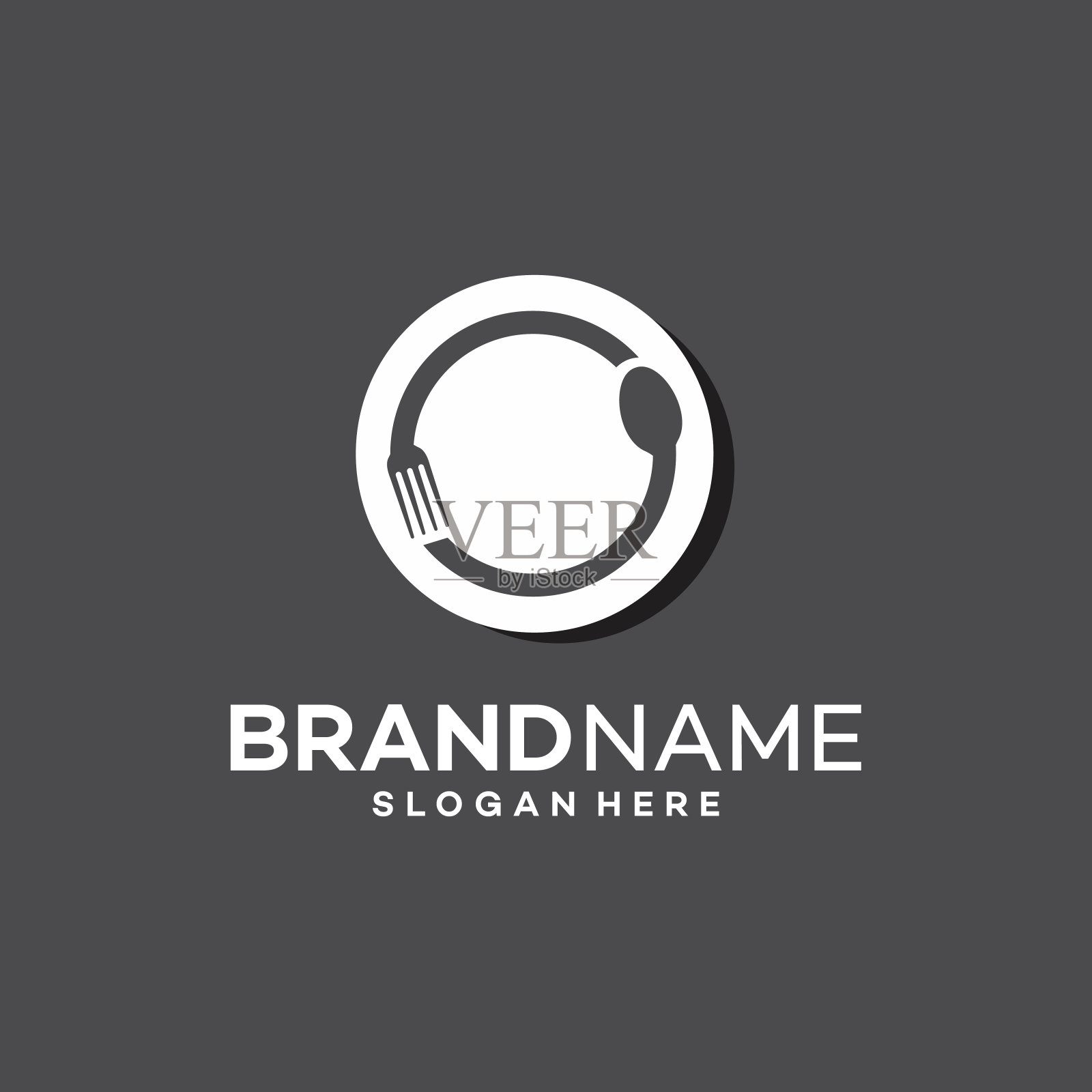 现代食品标志模板设计矢量插画图片素材