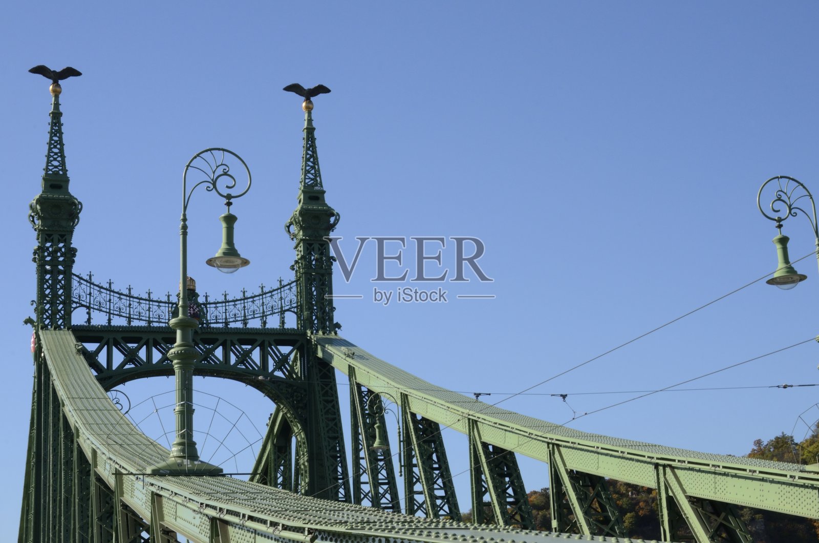 细节绿铁桥照片摄影图片