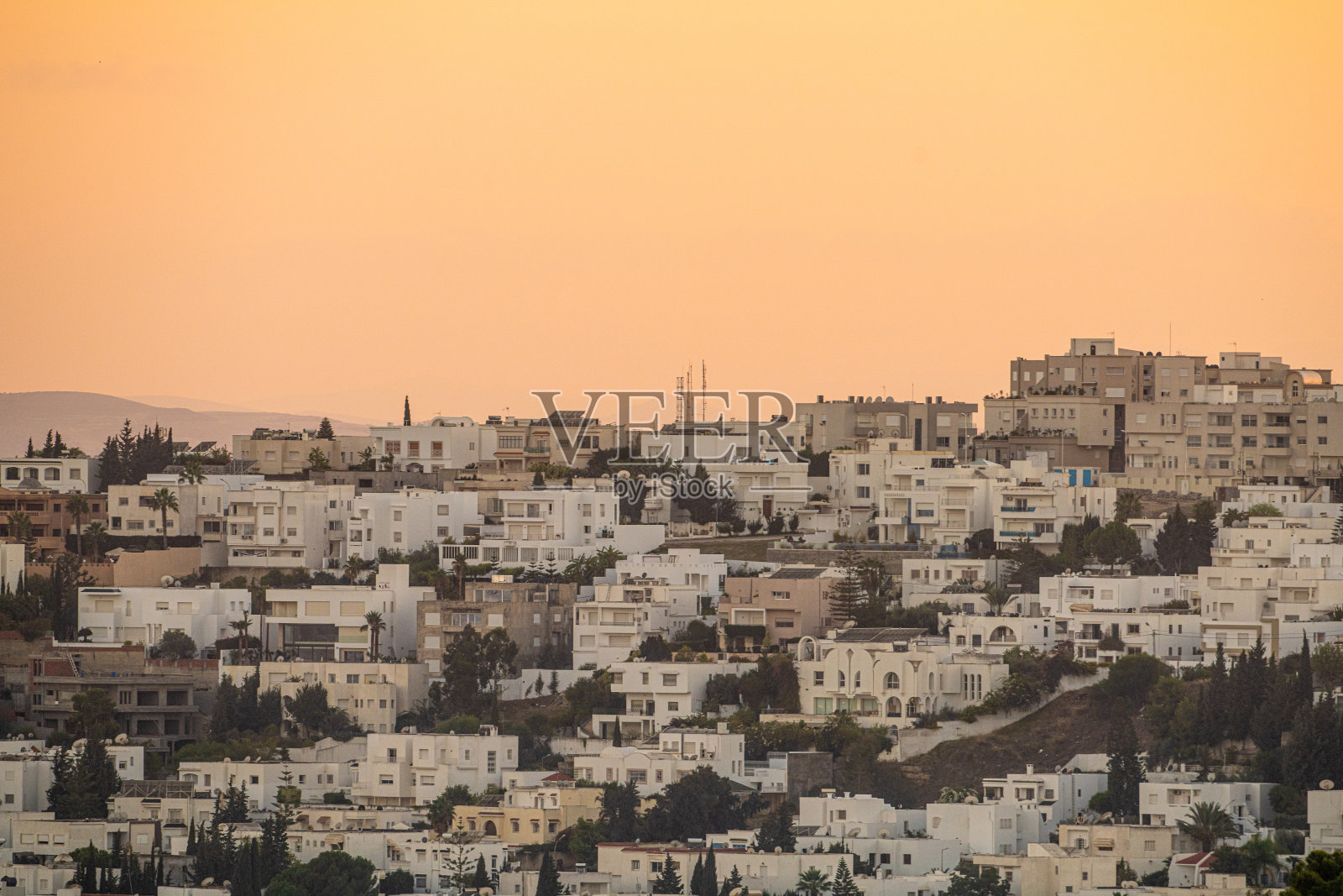 从山上看突尼斯——突尼斯照片摄影图片