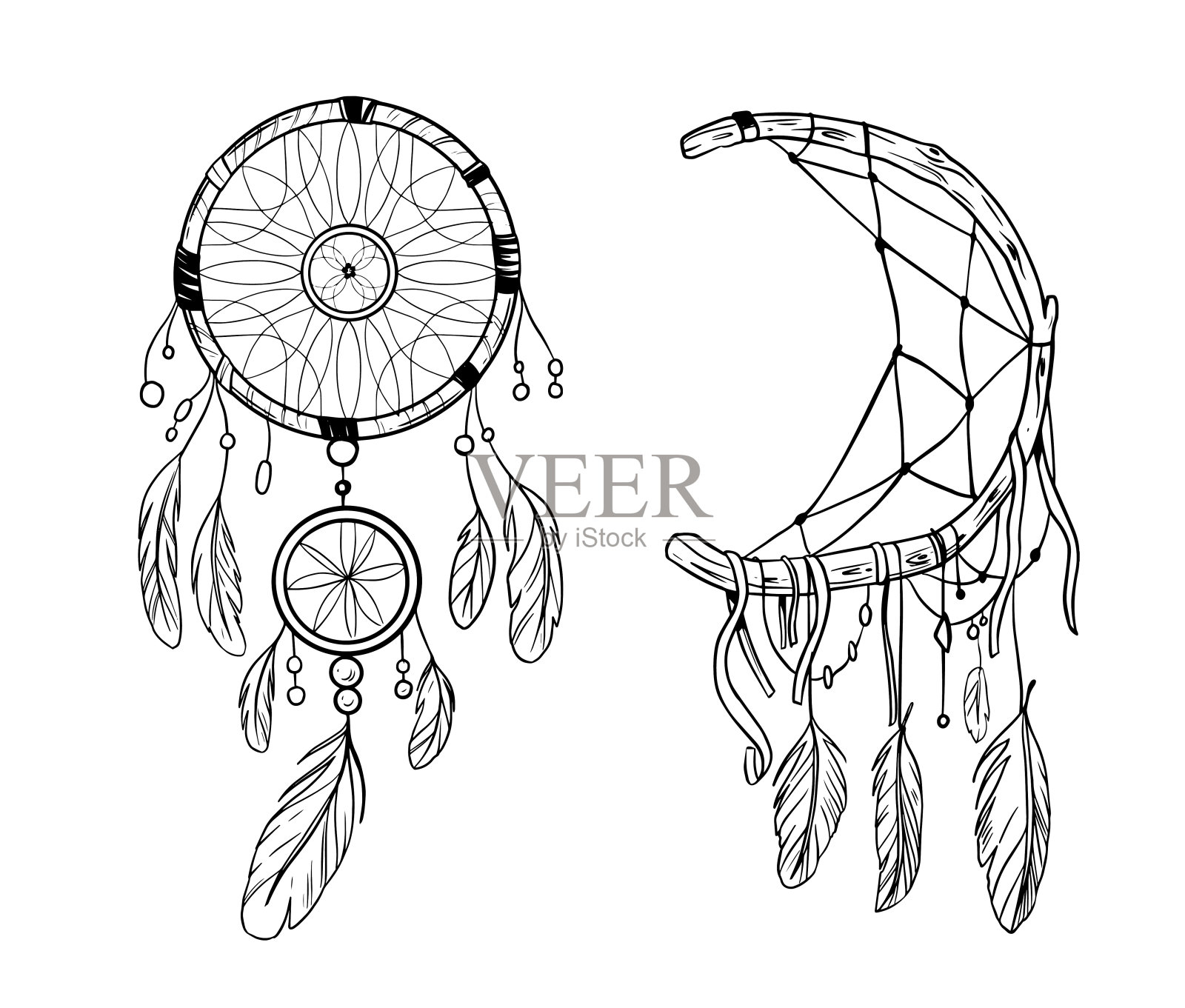 追梦人。向量大纲说明插画图片素材