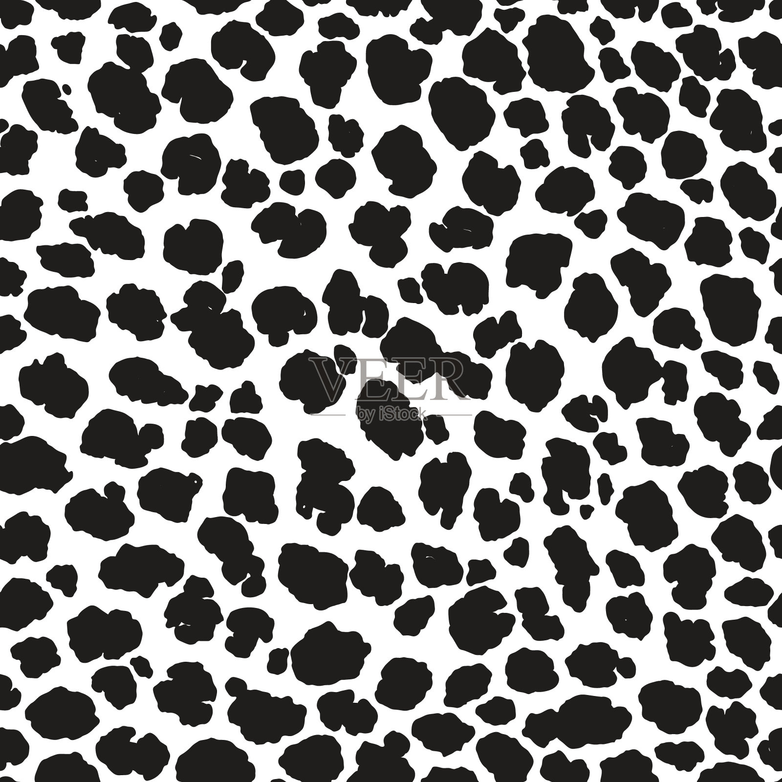 无缝的豹皮纹理。豹纹手绘。Doole矢量图插画图片素材