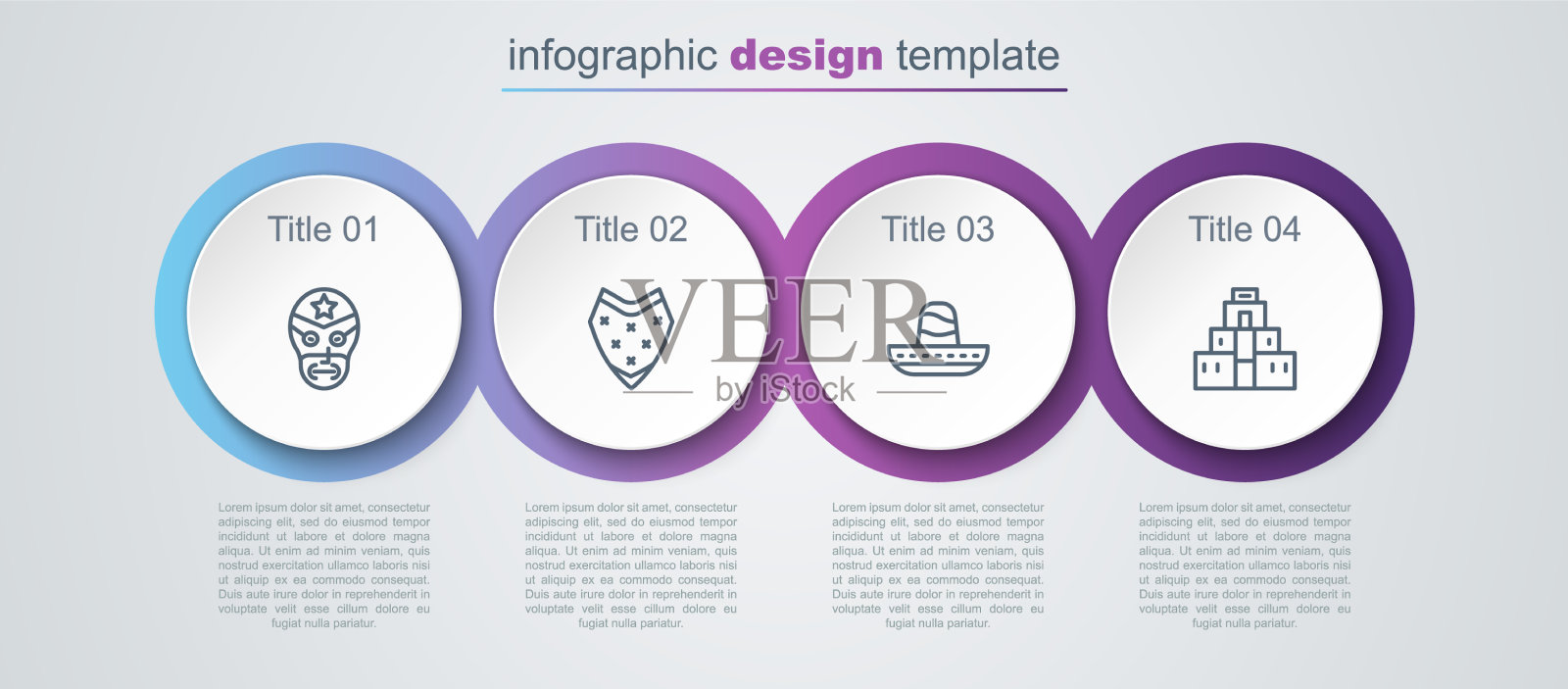 设线，墨西哥摔跤手斗篷，宽边帽插画图片素材