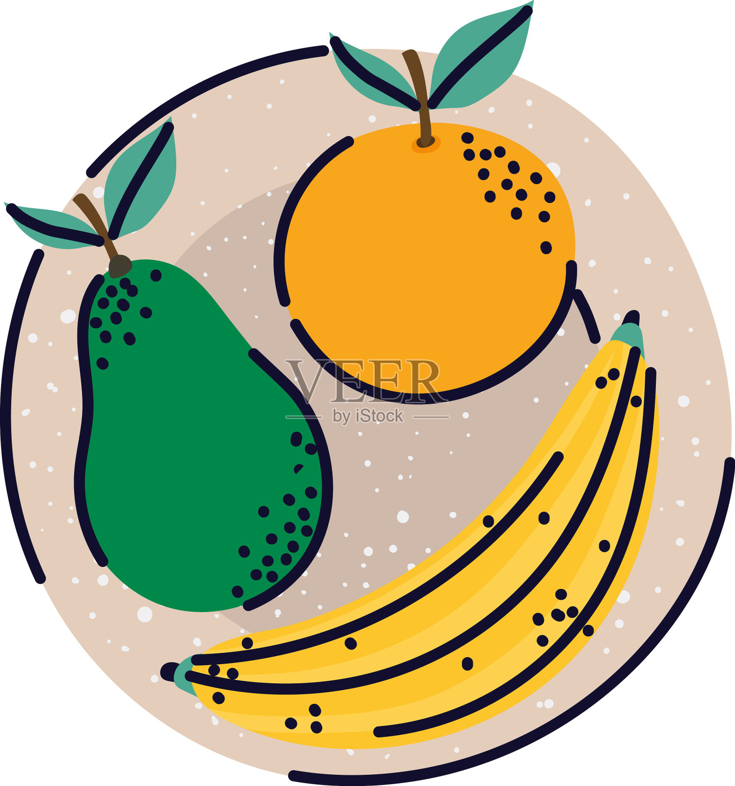 健康的早餐插画图片素材