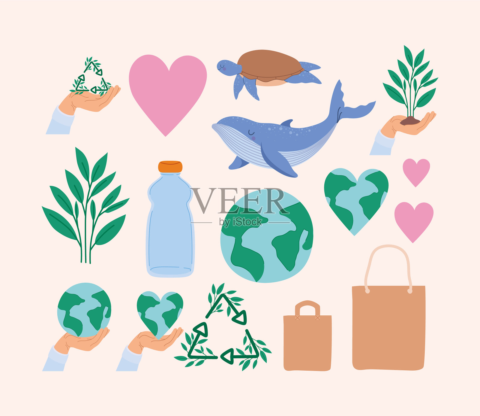 好生态项目插画图片素材